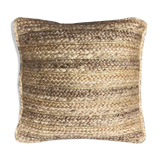 Coussin déco en jute