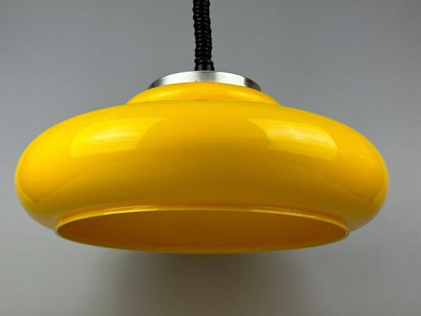 60s 70s ceiling lamp hanging lamp plastic chrome metal space age design