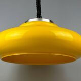 60s 70s ceiling lamp hanging lamp plastic chrome metal space age design