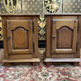 Pair of rustic oak bedside tables