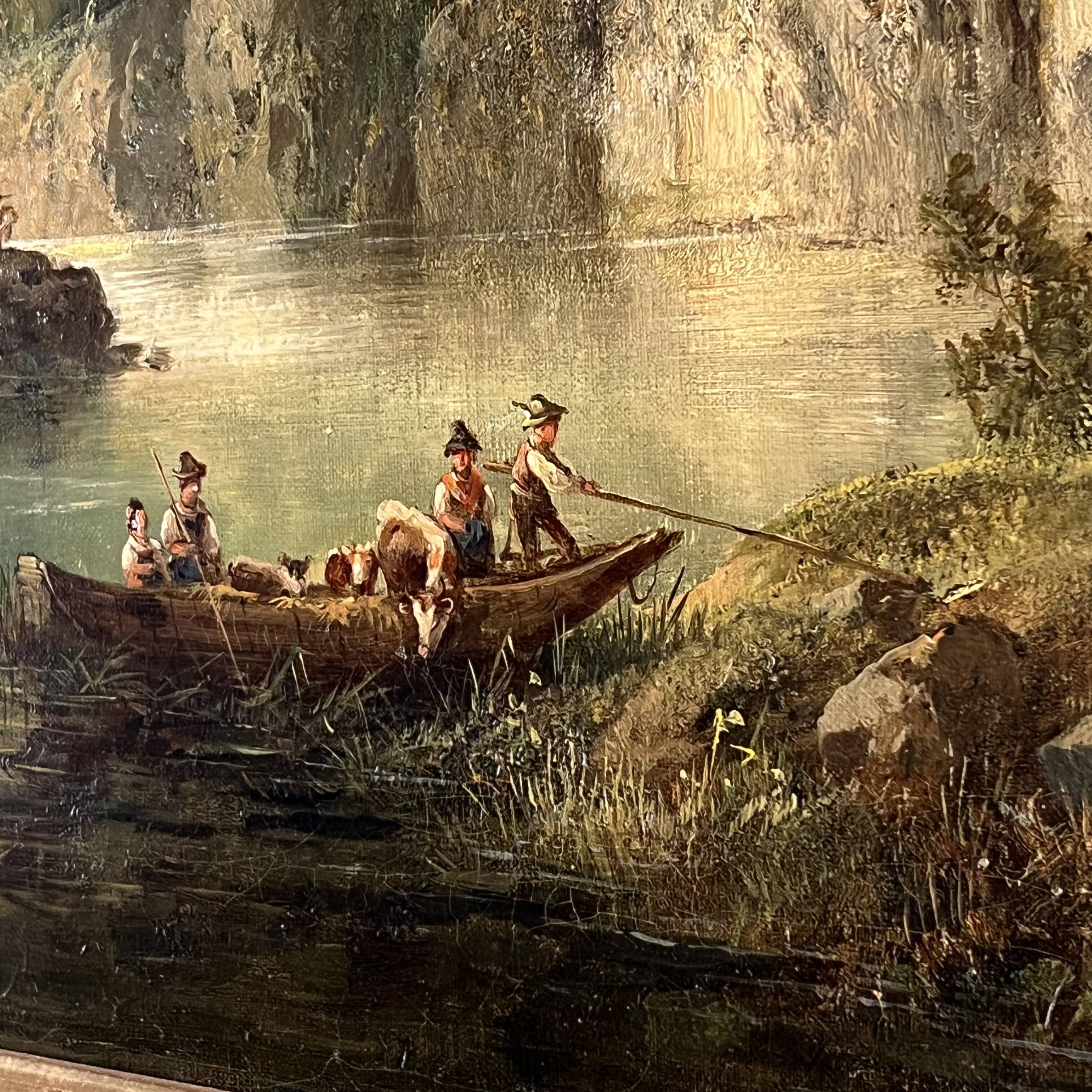 Mountain landscape, Tyrol Eduard Boehm 19th century oil on canvas