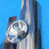 Pair of 70s designer wall lights in chrome metal