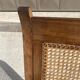 Set of 4 vintage armchairs in cane and wooden slats 1950