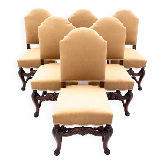 A set of six antique chairs from around 1900, Western Europe. After renovation