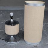 1970 See Delmas design light shade canvas and metal chrome