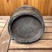 Ancien Pichet Bois + Cerclage Laiton Vintage