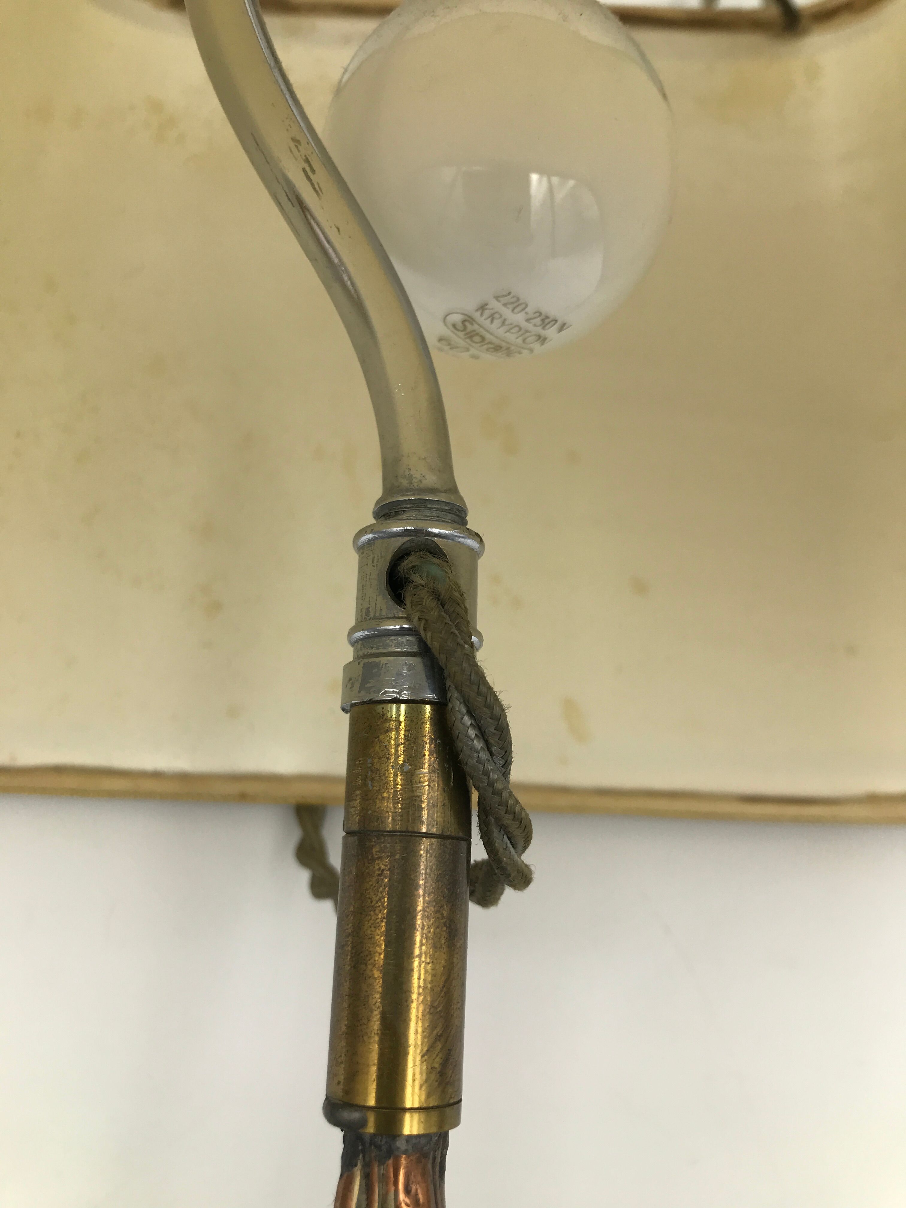 Lamp with bronze steel