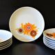 6 70's dessert plates in Winterling Bavaria porcelain