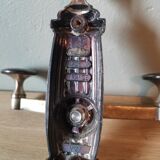 Vintage silver metal wall hook made in France