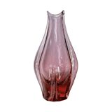 Glass vase, designed by M. Klinger, Železny Brod Sklo, Czechoslovakia, 1960s.