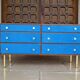 Teak and suede chest of drawers/dressing table, 1950