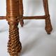 Vintage Mid Century Modern handwoven wicker stool
