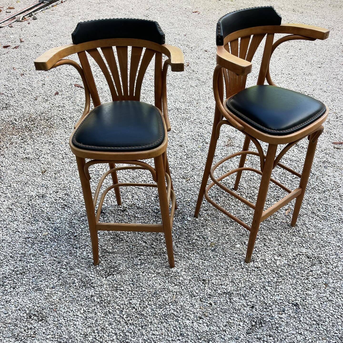 Pair of vintage bistro stools 1950/60 thonet style