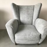 Pair of italian armchairs in velvet