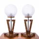 Pair of Art Deco lamps, Poland, 1950s.