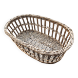 Antique oval wicker basket