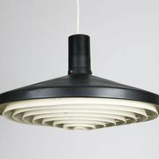 Suspension noire industrielle mid-century, danemark, 1960s