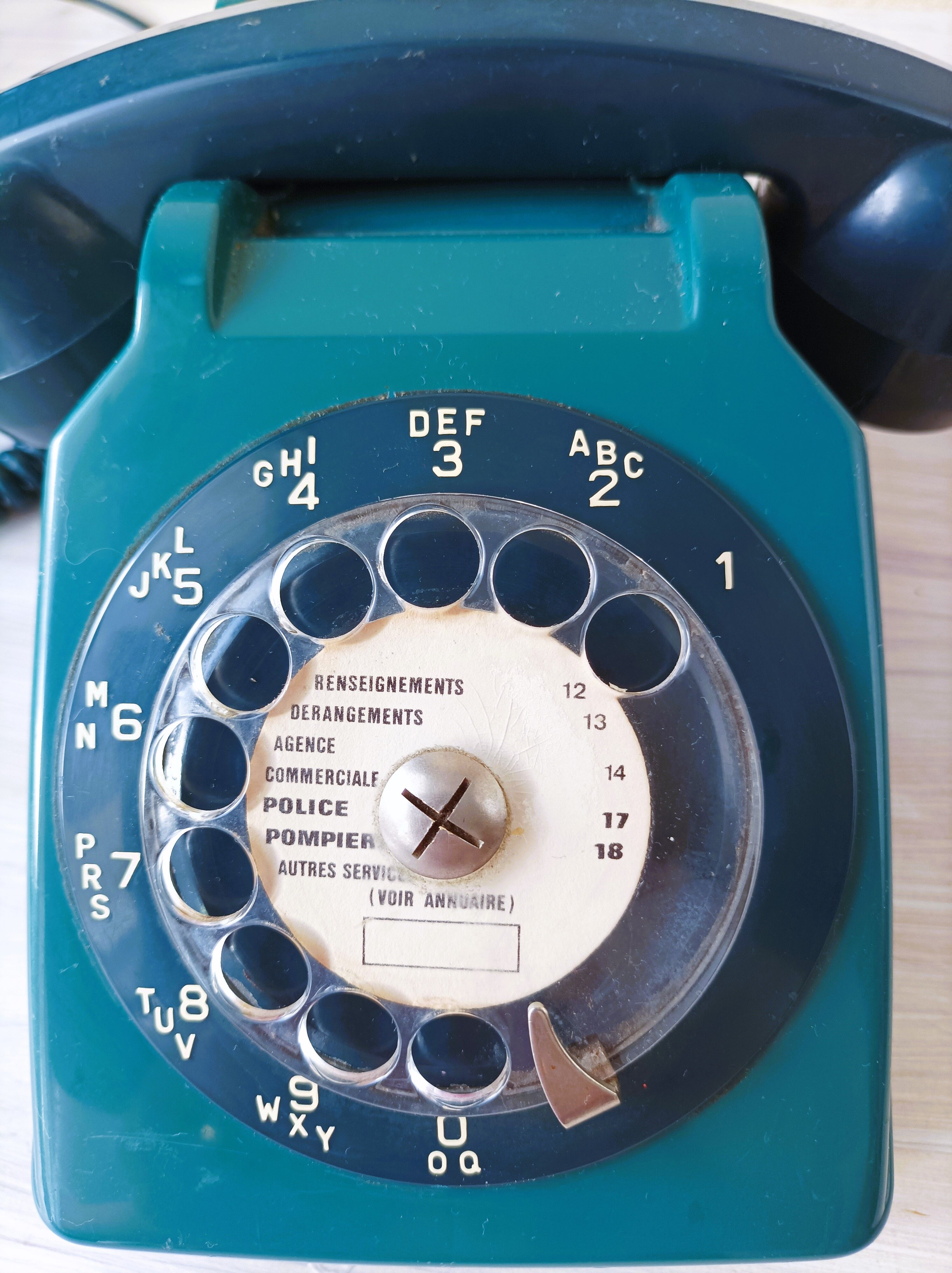 Blue S 63 rotary phone