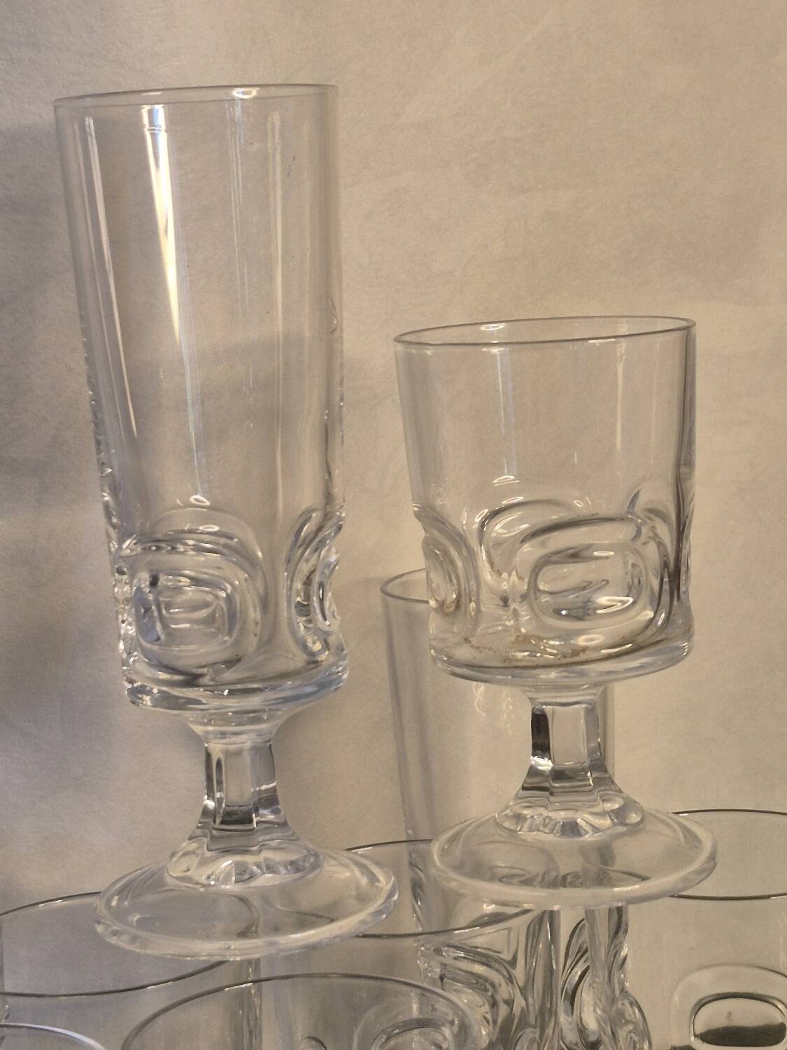 Vintage stemmed glasses