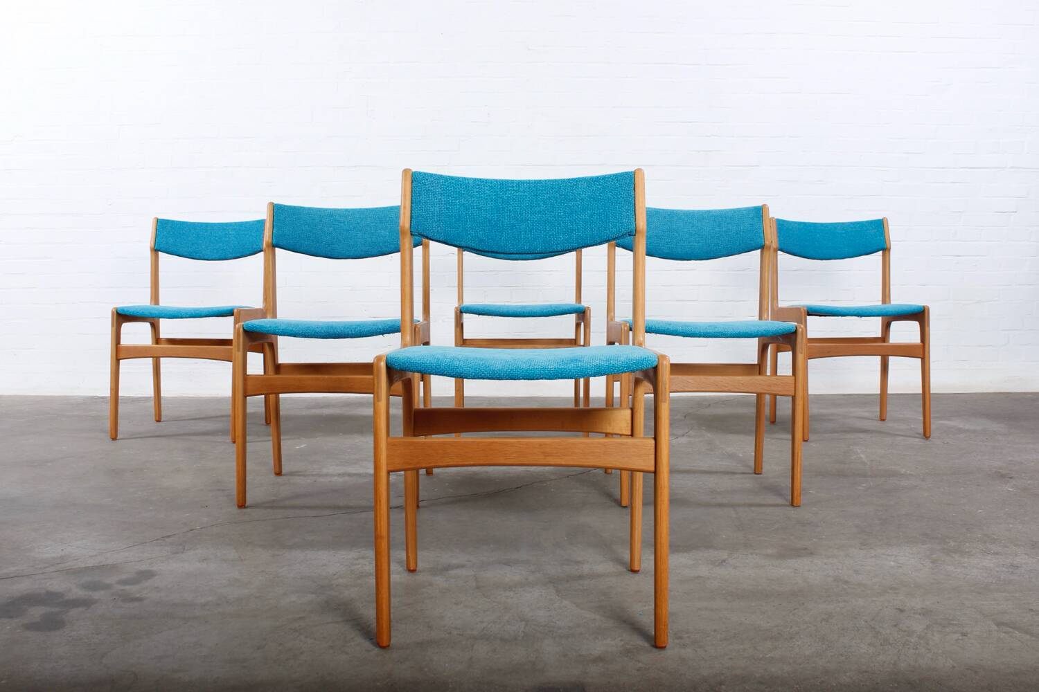 Vintage 6er Set Stühle Erik Buch Danish Mid Century 50er 60er