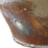 Céramique ancienne française en orjol ou cruche à glaçure rouge et jaune