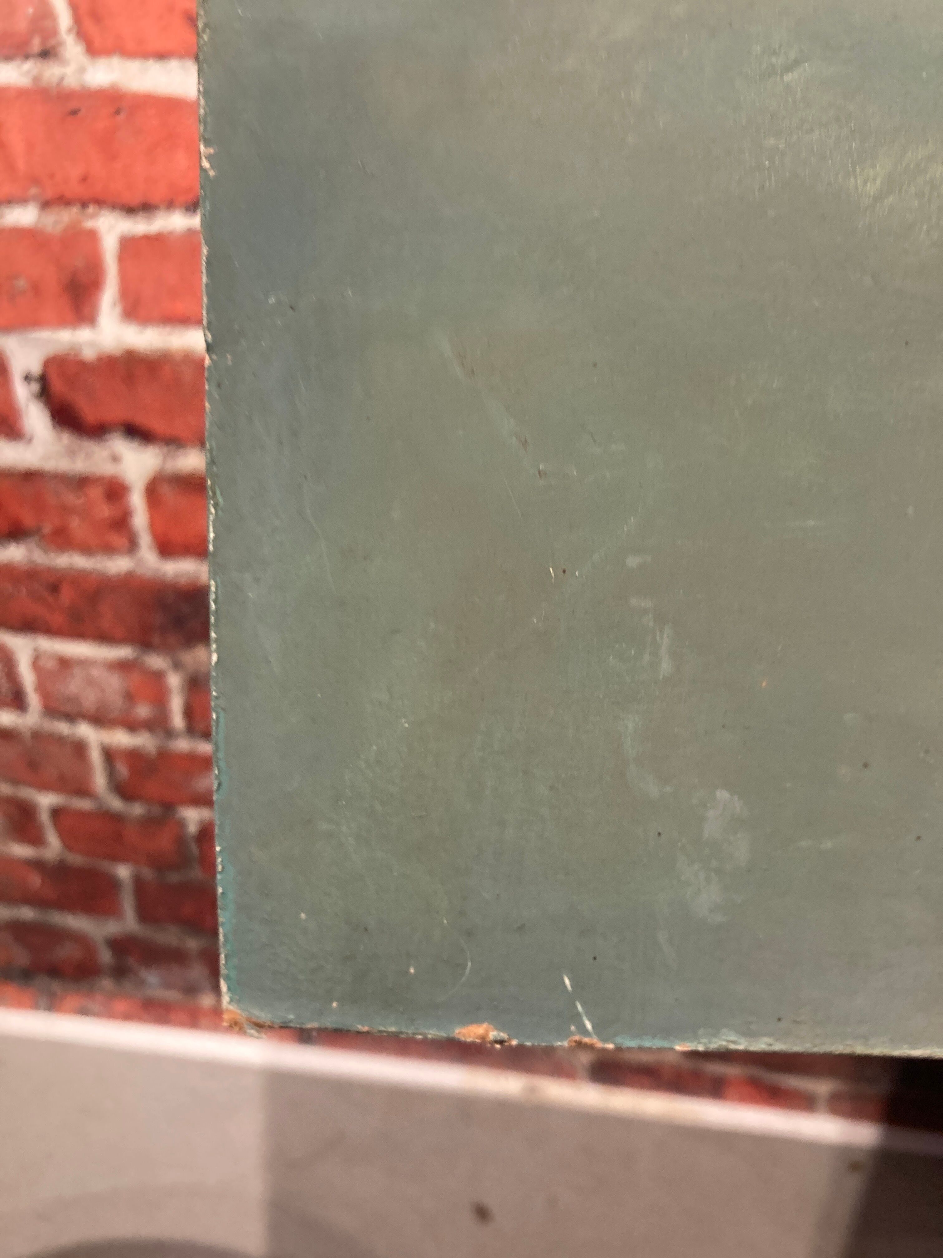 Painting on isorel of the bridge of chouze sur Loire