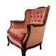 Vintage baroque armchair in old rose / single armchair