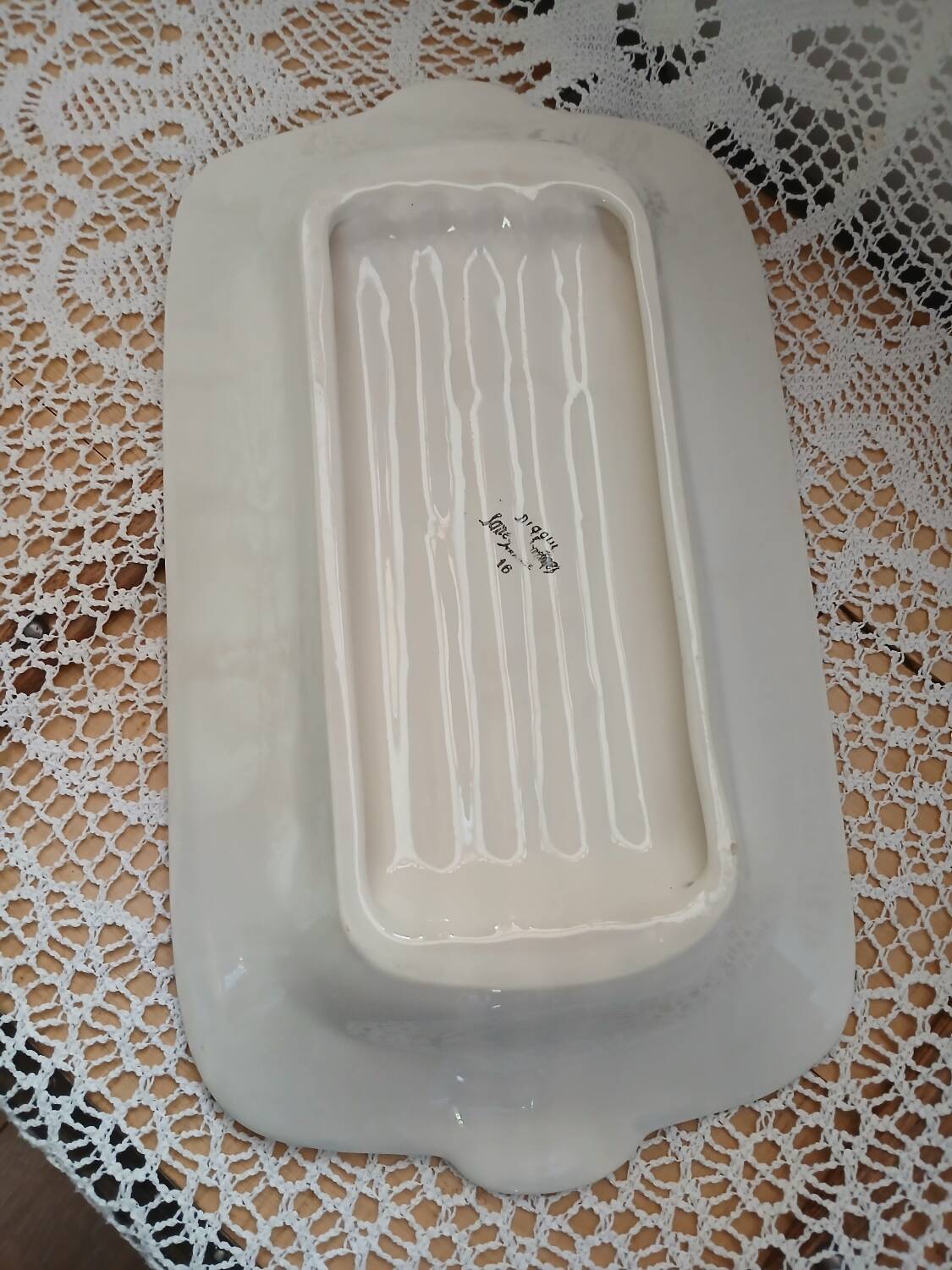 Old Barbotine dish from Digoin and Sarreguemines