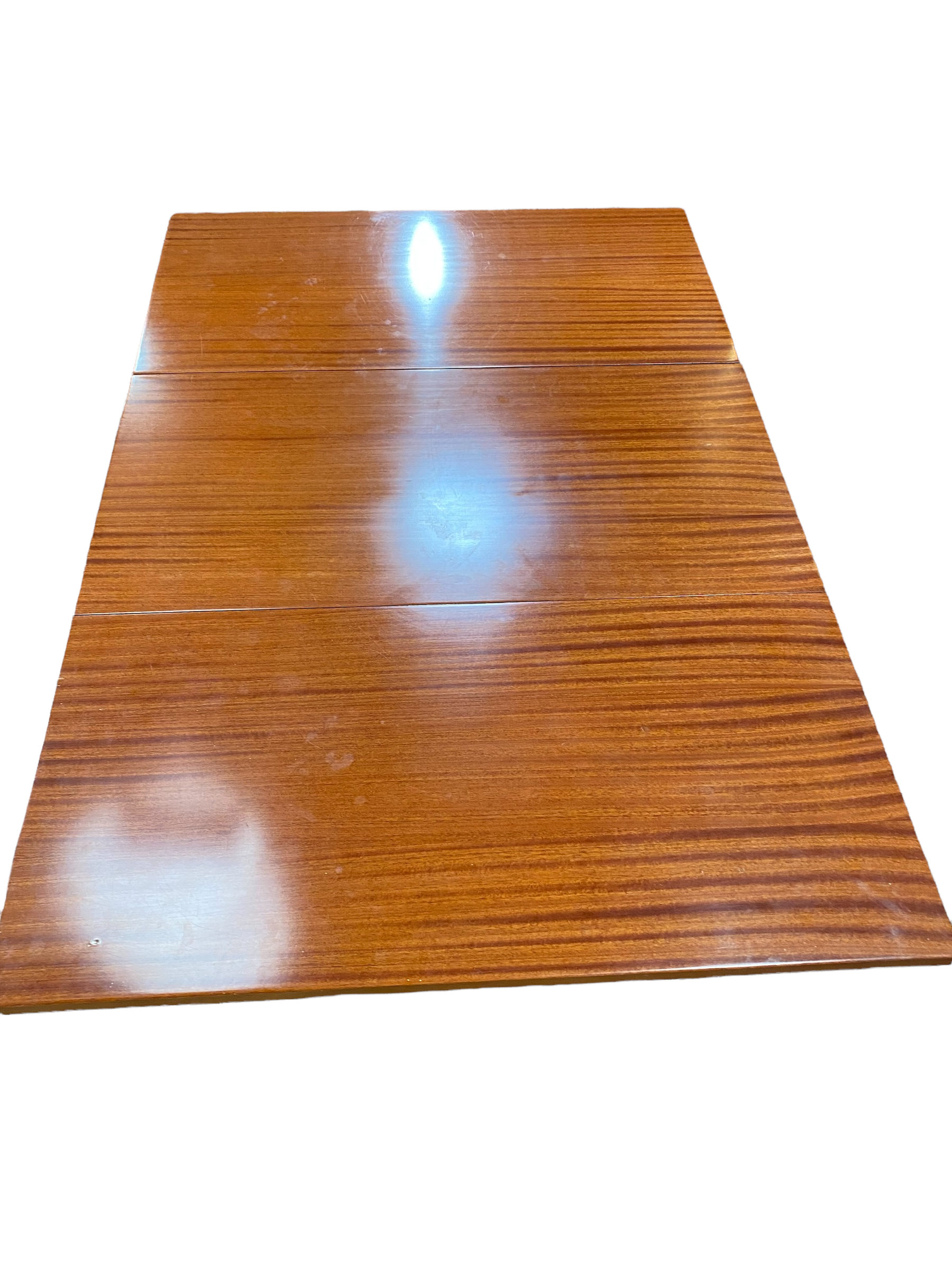 Mahogany veneer dining table by Marcel Gascoin 1960 for Alveole