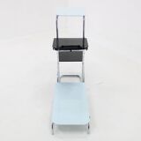 Etagere Bauhaus chromée des années 1930 avec verre Opaxy, Tchécoslovaquie