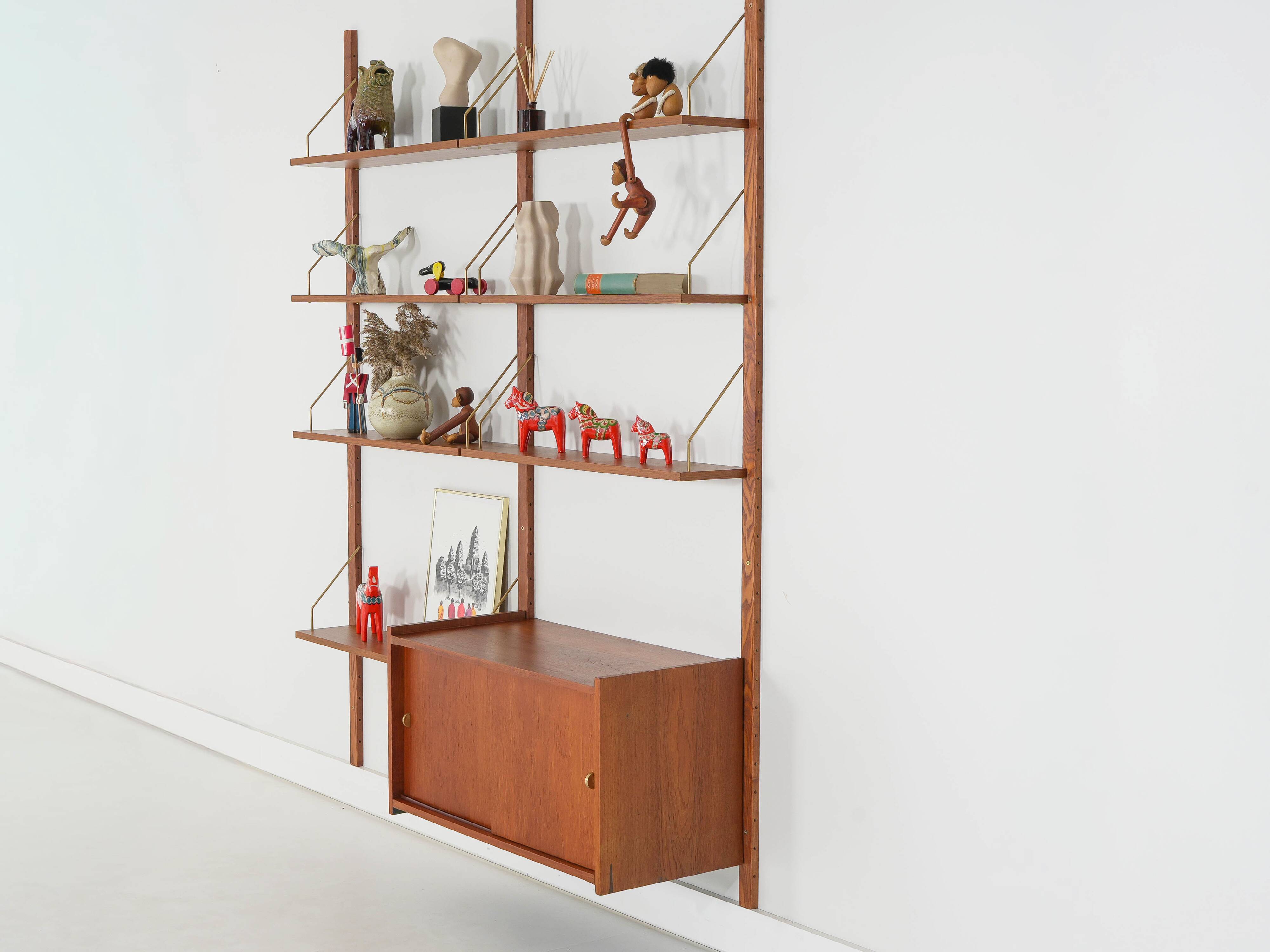 Teak modular shelving unit, Danish design, 1960s, made in Denmark