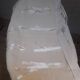 Wicker and painted wood baby cradle