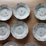 Set of 12 floral porcelain plates