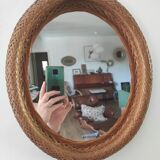 Wicker mirror