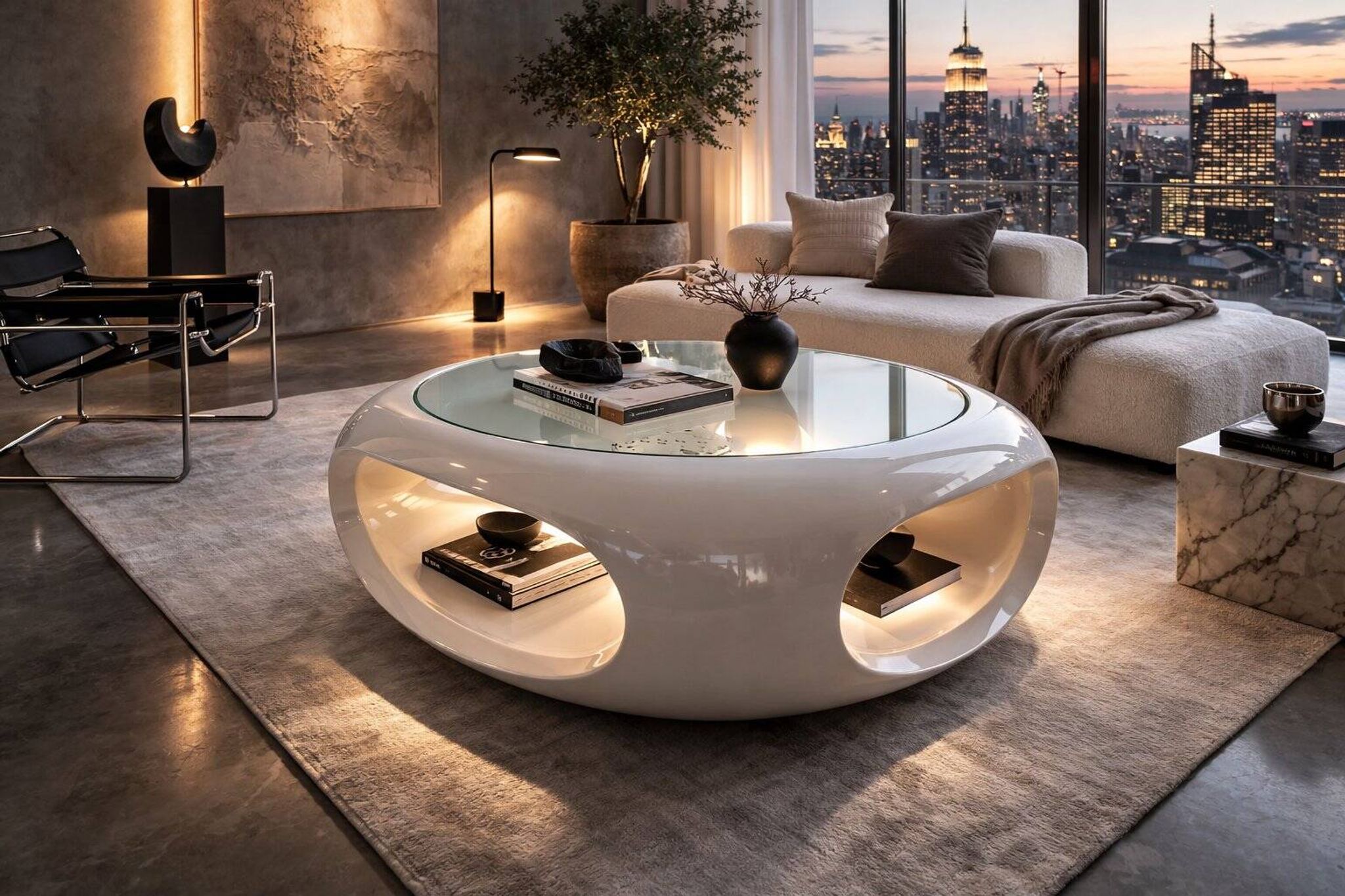 Table basse space age 1970s