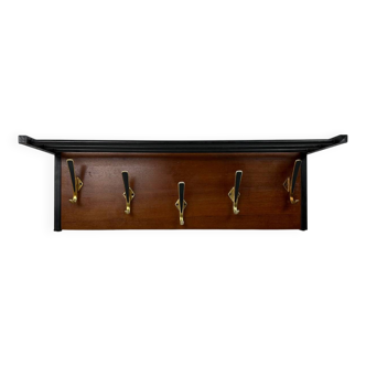 Vintage mid century modern wall coat rack
