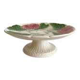 Antique compotier in slip decoration of chrysanthemums Onnaing late nineteenth