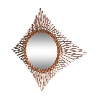 Rotin mirror  56x56cm