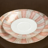 Cup and saucer set in bavaria 1950 porcelain
