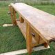 Old solid wood carpenter's workbench