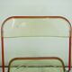 Red Plia Lucite folding chair by G. Piretti for Castelli Italy