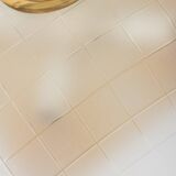 Plafonnier vintage années 60 en verre décoré design italien