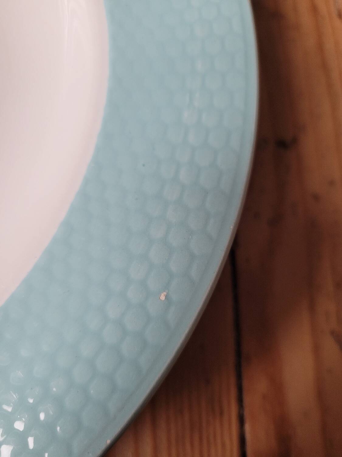 Set of 3 turquoise soup plates L'Amandinoise