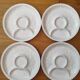 New! 1960/80 Salins / 4 Large Artichoke Plates / white