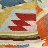 8x11 Vintage Multicolor Handmade Wool Kilim Rug, 254x348Cm