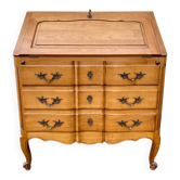 Louis XV style writing desk with a curved back.