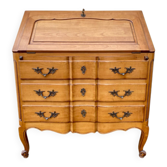 Louis XV style writing desk with a curved back.