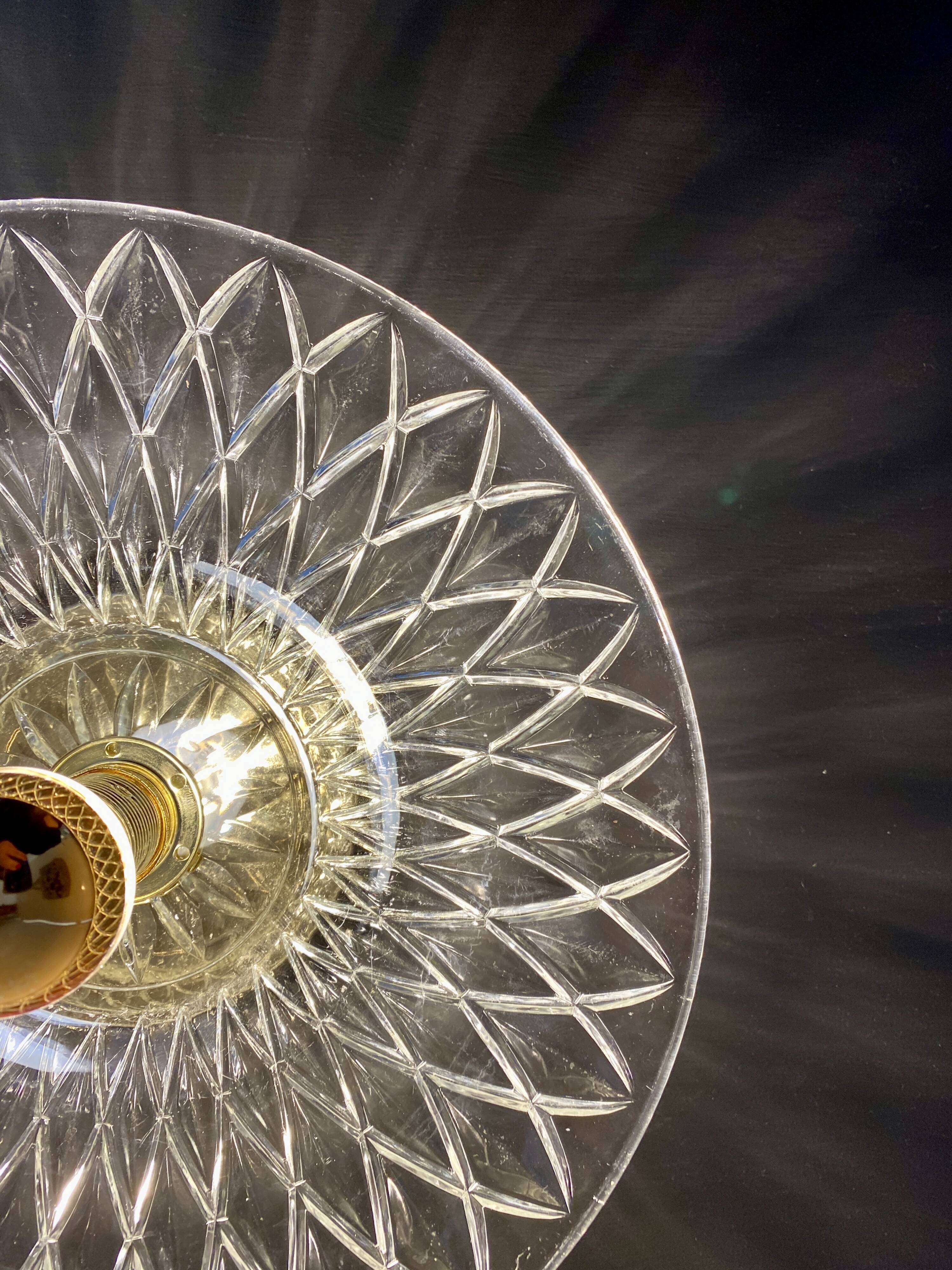 Vintage lampshade in chiseled glass