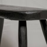 Burnt wood farm stool