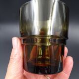 Set of 6 smoked glasses of the brand vereco - around 1970